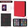 WITHYU Top Loader Binder 9 Pocket, Holds 288 Toploaders for 3" x 4" Trading Cards, Premium PU Leather Ringless Album with Zipper Closure, Gift for Card Collectors, Burgundy view 3