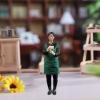 Bffcnl 4Pcs 1:87 Mini Hiking Climbing Figure People Micro Landscape Railway Accessories, Multi-Color view 3