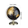 Alipis World Globe with Stand: 5. 5 Inch Desktop Earth Globe for Adults - European Luxury Decorative Map for Desk & Office Decor, Rotating Educational Ornament - Black & Gold view 4