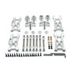 COMODO Metal Tie Rod Steering Cup Swing Arm Set for 1/10 Scale RC Cars 7-Piece Replacement Suspension & Steering Parts(Silver) view 1