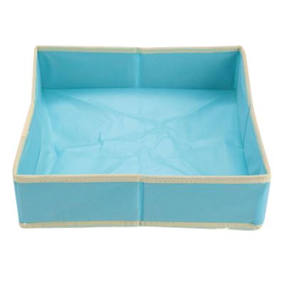 Chosertory Kids Sandbox Tray Sandbox Easy to Clean Large Space, Blue 40cmx40cm