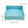 Chosertory Kids Sandbox Tray Sandbox Easy to Clean Large Space, Blue 40cmx40cm view 3