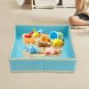 Chosertory Kids Sandbox Tray Sandbox Easy to Clean Large Space, Blue 40cmx40cm view 4