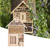 Eboxer Wooden House EcoFriendly Shelter Nesting Box for Garden Outdoor Observation for Kids Candlenut Wood 13.6x10.0x1.6in (A) view 3