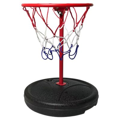 1 Set Pool Basketball Hoop Floating Pool Basketball Hoop Poolside with 1 Net Ball & Inflator for Kids & Adults Swimming Hoops Toys for Kids Adults