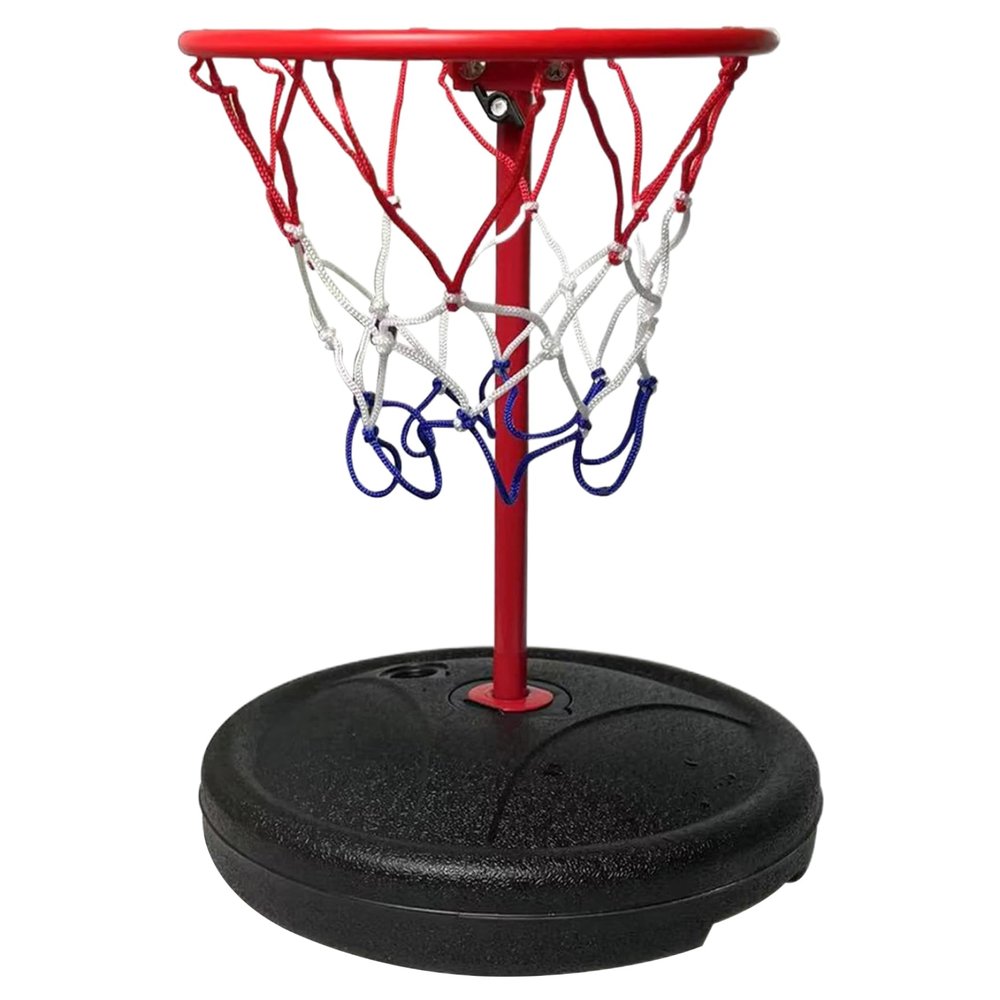1 Set Pool Basketball Hoop Floating Pool Basketball Hoop Poolside with 1 Net Ball & Inflator for Kids & Adults Swimming Hoops Toys for Kids Adults