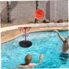 1 Set Pool Basketball Hoop Floating Pool Basketball Hoop Poolside with 1 Net Ball & Inflator for Kids & Adults Swimming Hoops Toys for Kids Adults view 2