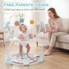 INFANS Baby Activity Center, 3 in 1 Play Center Jumpers and Bouncers with Music, Lights, Interactive Toys, 360Rotating Seat, Adjustable Heights, Exersaucer Learning Toys for 6-12 Months (Light Blue) view 2