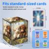 LROTFNGX for MTG Deck Box for Trading Cards 100+ Sleeved Card Commander Deck Box,Cute Calves Swing Leather Magnetic Secure & Portable Storage Case Fits for YuGiOh TCG CCG Magic view 2