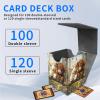 LROTFNGX for MTG Deck Box for Trading Cards 100+ Sleeved Card Commander Deck Box,Cute Calves Swing Leather Magnetic Secure & Portable Storage Case Fits for YuGiOh TCG CCG Magic view 3