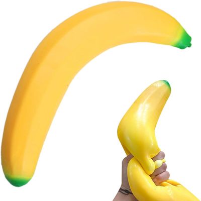 18in Giant Banana Squishy - 2026 New Giant Jumbo Big Cute Realistic Banana Stress Ball, Soft Squishys Slow Rising Stress Ball for Anxiety Stress Party Favors