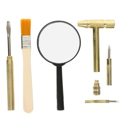 FRCOLOR 1 Set of Digging Hammer Chisel Brush Archaeological Excavation Tools Kids Digging Kit