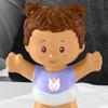 Fisher-Price Replacement Part Little People Snuggle Twins Playset GKY44 - Replacement Girl Figure Wearing Purple Shirt with Unicorn and Pigtails view 2