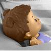 Fisher-Price Replacement Part Little People Snuggle Twins Playset GKY44 - Replacement Girl Figure Wearing Purple Shirt with Unicorn and Pigtails view 4