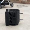 2-in-1 Stroller Cup Holder and Phone Mount Compatible with Doona Stroller, Universal Anti-Slip Water Bottle Holder and Smartphone Bracket Stroller Accessory, Ideal New Mom Gift view 2