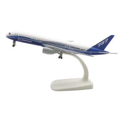 Miniature Scale 20cm1/400 for with Landing Gear B787 Die-cast Alloy Airplane Model Collection Decoration Flying Toy Game Kits