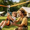 slacklines Roller Kit Kids Nenja Slide Attachment, Outdoor ziplines Conversion Tool | Smooth Glide Pulley System, Easy Install for Backyard Adventure Play Training Use view 2
