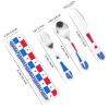 Pride Of Panama Panamanian Flag Stainless Steel Utensils Portable Gourd Handle Knife Fork Spoon Three Piece Set view 2