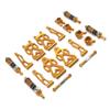 COMODO Metal Swing Arm and Steering Cup Set for 1/16 RC Car Upgraded Suspension Steering Parts Replacement(Yellow) view 1
