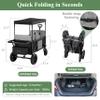 MomZi Wagon Stroller for 2 Kids, Collapsible Wagon Stroller with Removable Canopy, Foldable Stroller Wagon with 2 Seater and Storage Pocket for Baby Toddlers Black view 3