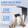LROTFNGX for MTG Deck Box for Trading Cards 100+ Sleeved Card Commander Deck Box,Happy Easter Bunny Leather Magnetic Secure & Portable Storage Case Fits for YuGiOh TCG CCG Magic view 3