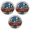 Artemis II Heroic Achievement 3D High-Relief Enamel Commemorative Coin, Artemis II Lunar Mission Commemorative Coin,Space Exploration Collector Coins, for Astronomy Lovers (3pcs) view 1
