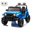 NEWDOOD 12V Ride on Toys for Toddler, Ride on Truck Car w/Remote Control, 12V Electric Car for Kids, Shock Absorption, 3 Speeds, Music & Bluetooth, Lights, Steering Wheel Quick Release (Blue) view 1