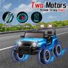 NEWDOOD 12V Ride on Toys for Toddler, Ride on Truck Car w/Remote Control, 12V Electric Car for Kids, Shock Absorption, 3 Speeds, Music & Bluetooth, Lights, Steering Wheel Quick Release (Blue) view 2