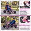 GLACER Kids Pedal Go Kart, 4 Wheel Pedal Powered Ride On Car w/Adjustable Seat, Hand Brake & Clutch, Off-Road Racer Toy for Boys & Girls Ages 3-8 (Pink) view 4