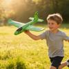 Cuteam Airplane Model, EVA Foam Airplane Model Hand-Throwing Aircraft Toy Lightweight aldults Educational Glider Airplane Outdoor Colorful Flying Plane Toy (Blue) view 2