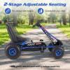 GLACER Kids Pedal Go Kart, 4 Wheel Pedal Powered Ride On Car w/Adjustable Seat, Hand Brake & Clutch, Off-Road Racer Toy for Boys & Girls Ages 3-8 (Blue) view 3