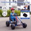 GLACER Kids Pedal Go Kart, 4 Wheel Pedal Powered Ride On Car w/Adjustable Seat, Hand Brake & Clutch, Off-Road Racer Toy for Boys & Girls Ages 3-8 (Blue) view 4