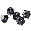 5pcs DM Dice Set Including Rating D6, NPC Alignment Dice, NPC Emotion D20, Encounter Die and Pathfinder's Journey Cube (Solid Black Set) view 2