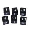 5pcs DM Dice Set Including Rating D6, NPC Alignment Dice, NPC Emotion D20, Encounter Die and Pathfinder's Journey Cube (Solid Black Set) view 3