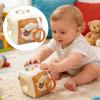 Activity Cube - Educational Soft Rattle, 1 Piece Sensory Learning Block for Preschoolers, Multitextured Fabric Box with Teether Rings, Nursery Gear, Quiet Developmental Tool for Car Rides view 3