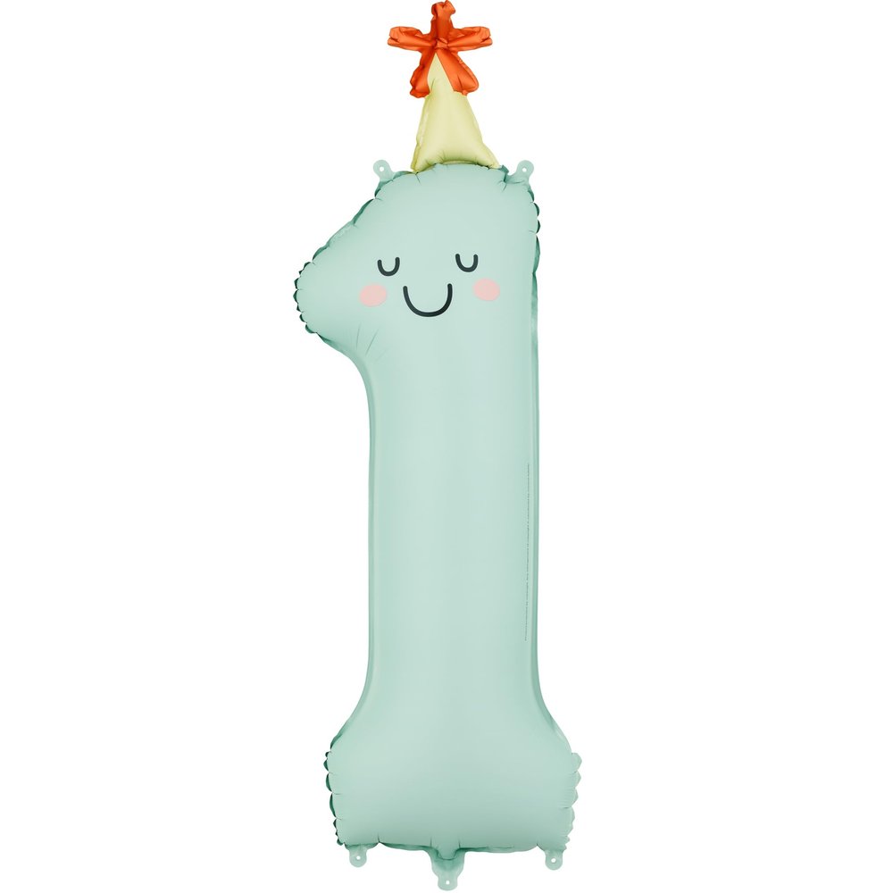 0-9 Pastel Number Balloon, 34 Inches, Cute Birthday Decoration for Kids Birthday Party Supplies (1)