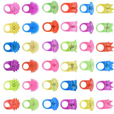 200 PCS Light Up Rings Party Favors for Kids, Glow in the Dark Party Supplies, LED Flashing Bumpy Rings in 6 Shapes & Colors, Soft TPR Glow Rubber for Birthday, Goody Bag Fillers, Classroom Prizes