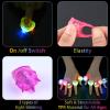 200 PCS Light Up Rings Party Favors for Kids, Glow in the Dark Party Supplies, LED Flashing Bumpy Rings in 6 Shapes & Colors, Soft TPR Glow Rubber for Birthday, Goody Bag Fillers, Classroom Prizes view 2
