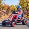GLACER Kids Pedal Go Kart, 4 Wheel Pedal Powered Ride On Car w/Adjustable Seat, Hand Brake & Clutch, Off-Road Racer Toy for Boys & Girls Ages 3-8 (Red) view 2