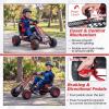 GLACER Kids Pedal Go Kart, 4 Wheel Pedal Powered Ride On Car w/Adjustable Seat, Hand Brake & Clutch, Off-Road Racer Toy for Boys & Girls Ages 3-8 (Red) view 3