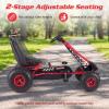 GLACER Kids Pedal Go Kart, 4 Wheel Pedal Powered Ride On Car w/Adjustable Seat, Hand Brake & Clutch, Off-Road Racer Toy for Boys & Girls Ages 3-8 (Red) view 4