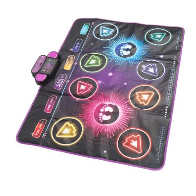 Maqulae Kids Dance Mat Electronic Dance Game Pad Interactive Music Mat for 2 Players with Built in Music & Challenges for Home Use