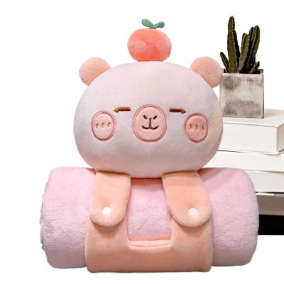 Nap Mats for Preschool - Portable Cute Soft Capybara Kids Blanket - Comfortable Multi-Purpose Shawl, Bed Throws for Birthday Parties, Family Gatherings, Offices, School