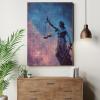 Lady Justice Statue with Scales Under Starry Puzzles for Adults 1000 Pieces Celestial Legal Art Print Suitable for Office Decor Mindful Leisure Gift for Law Enthusiasts 19.69x27.56in view 2