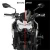 2020 ABS Naked Front Spoiler Winglet Aerodynamic Wing Kit for Kawasaki Z900 Z 900 Motorcycle Accessories 2021 2022(Matte Black) view 3