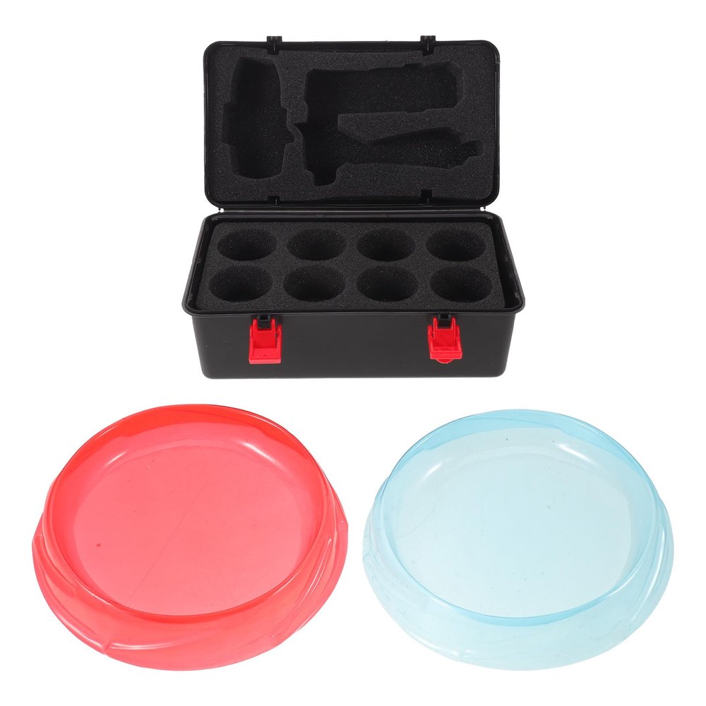 ERINGOGO 1 Set Plastic Gyro Storage Box - Gyro Organizer with Sponge Liner for Battling Top Accessories - Plastic Carrying Box for Home Storage & Kids Birthday Favor