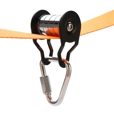 Slack Line Slider | 400 Pound Capacity Backyard Obstacle Course - Smooth Glide Zip Line Slider - for Kids Boys Girls Outdoors Garden Park Lawns
