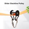 Slack Line Slider | 400 Pound Capacity Backyard Obstacle Course - Smooth Glide Zip Line Slider - for Kids Boys Girls Outdoors Garden Park Lawns view 3