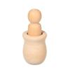 Psytfei Unpainted Nesting Dolls 10Pcs People Nesting Set Wooden Peg Dolls Blank Nesting Dolls Wooden Matryoshka DIY Kit for Kids view 4