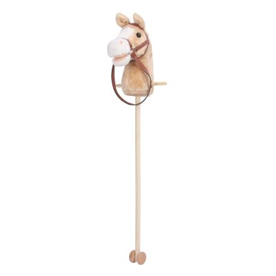 Depisuta Stick Horse with Sliding Wheels, Cute Expression Soft Comfortable Cartoon Horse Head Stick Toy, for Kids Birthdays and Holidays. (Yellow)